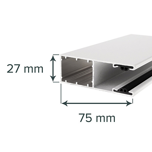 Aluminium F-Schiene PP 75 (75x27mm)