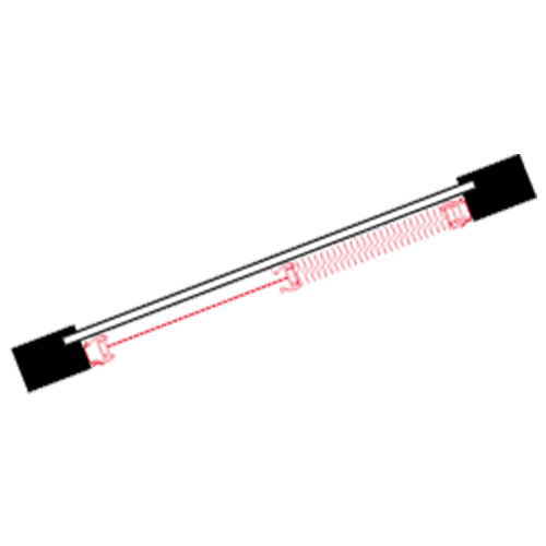 verschraubt in der Glasleiste