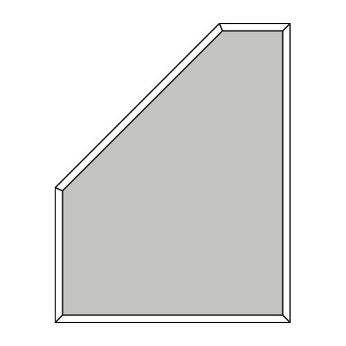 Fünfeck rechtwinklig links