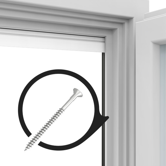 Fensterflügel verschraubt