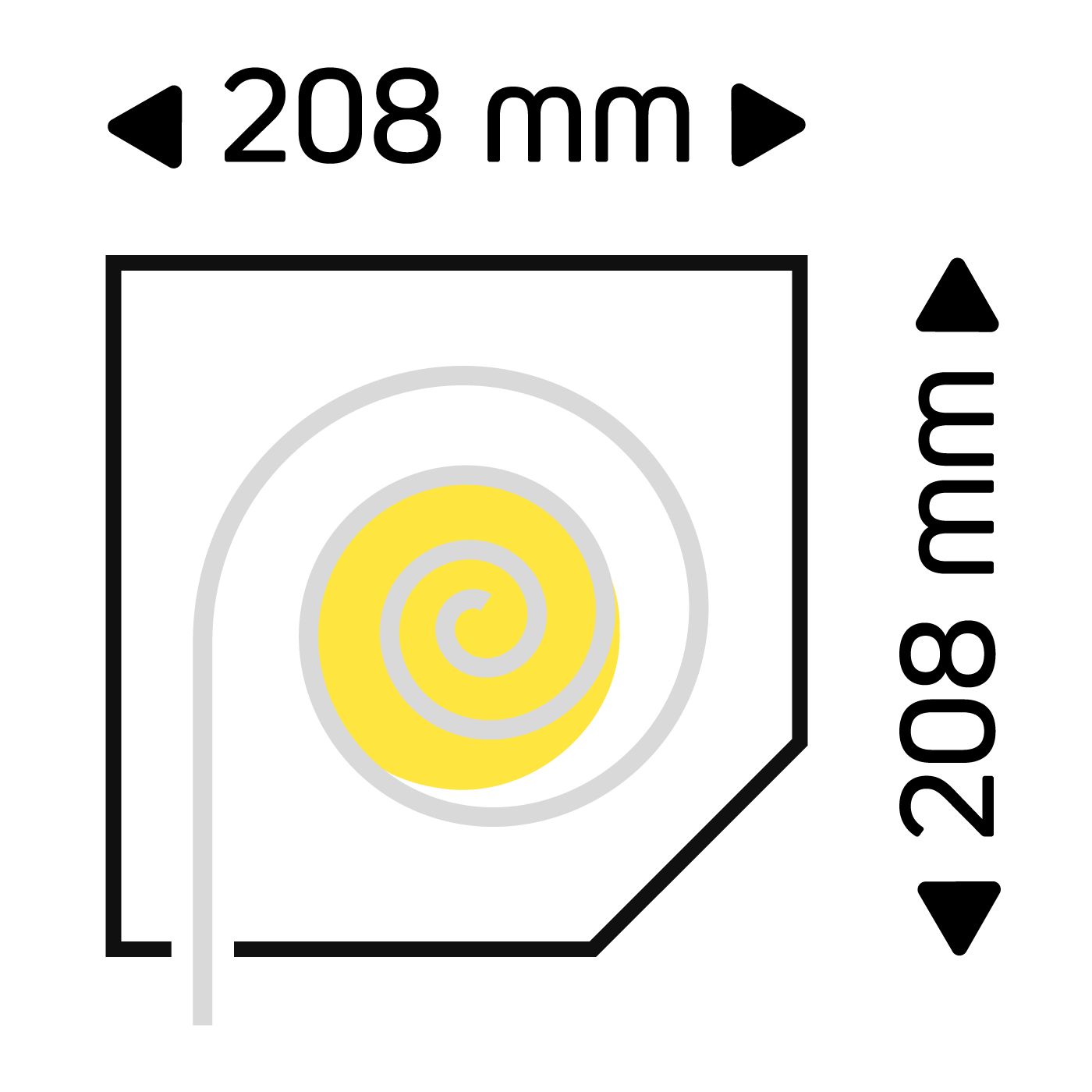 205 mm