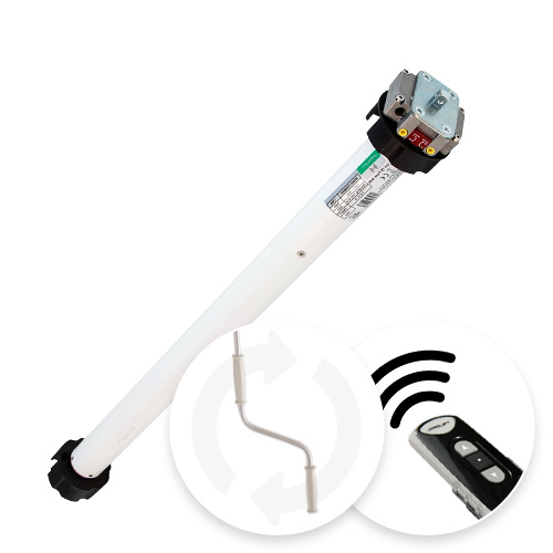 Funkmotor mit Nothandkurbel